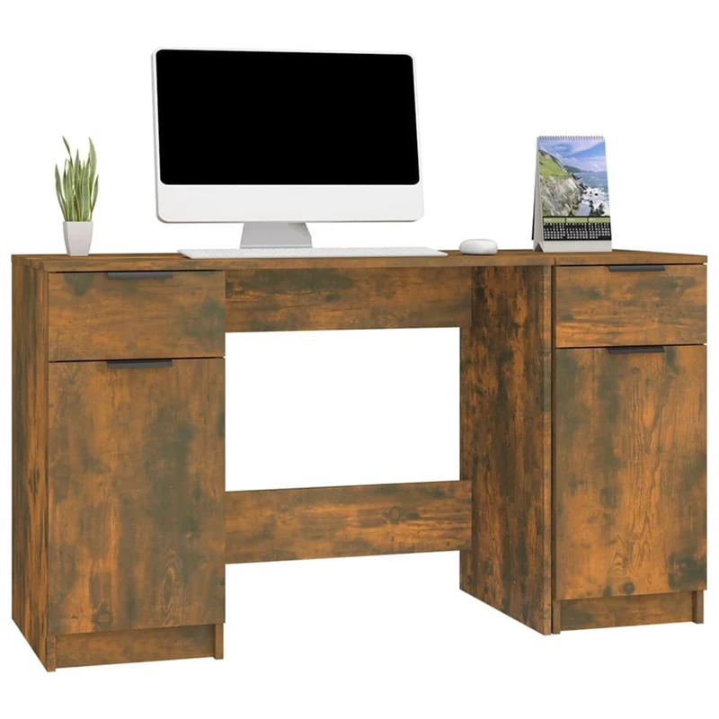Computertisch mit Beistellschrank, 133,5 x 50 cm