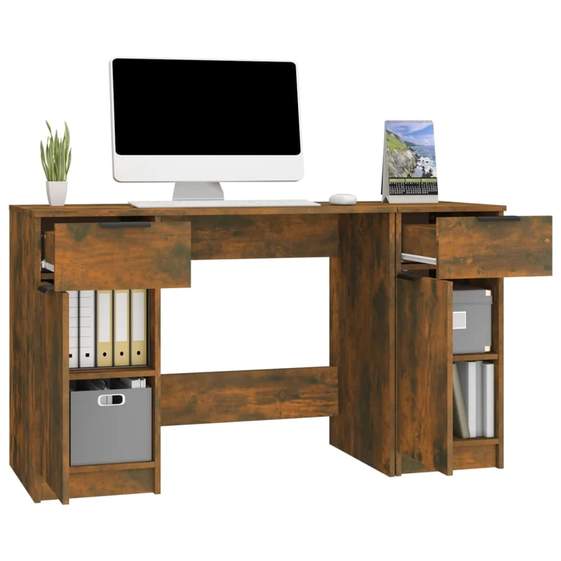 Computertisch mit Beistellschrank, 133,5 x 50 cm
