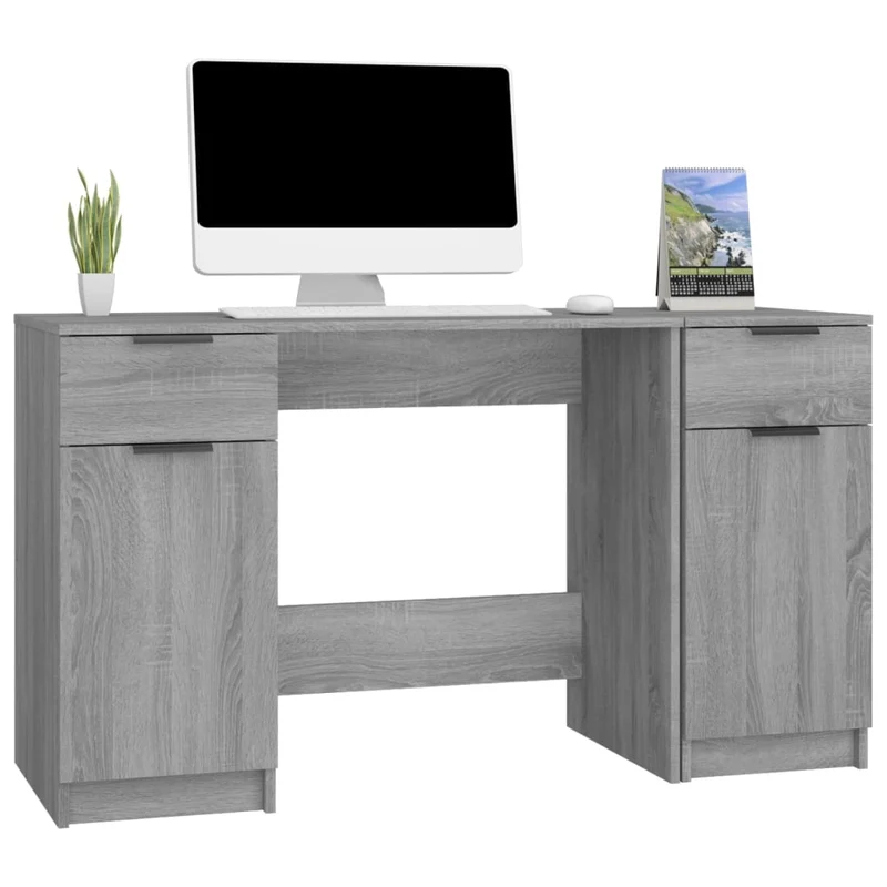 Computertisch mit Beistellschrank, 133,5 x 50 cm