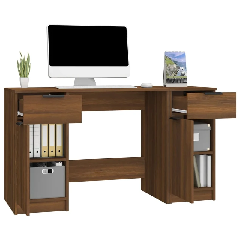 Computertisch mit Beistellschrank, 133,5 x 50 cm