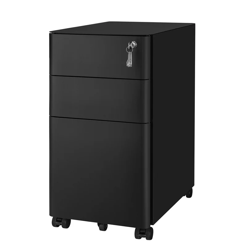 Büroschrank mit Rollen und Schloss