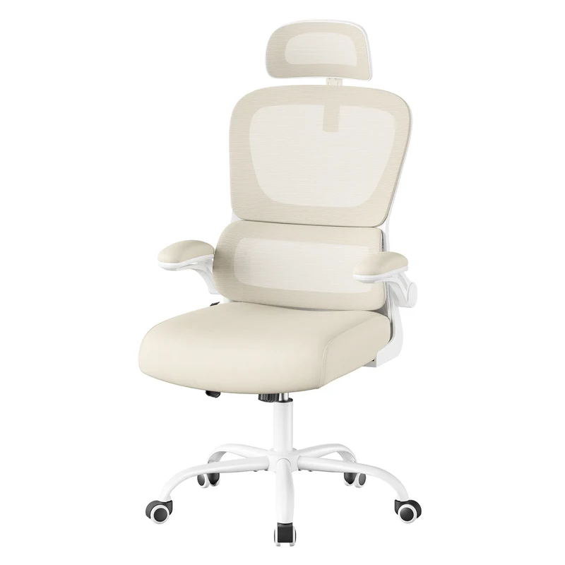 Ergonomischer Bürostuhl mit Netzgewebe und klappbaren Armlehnen