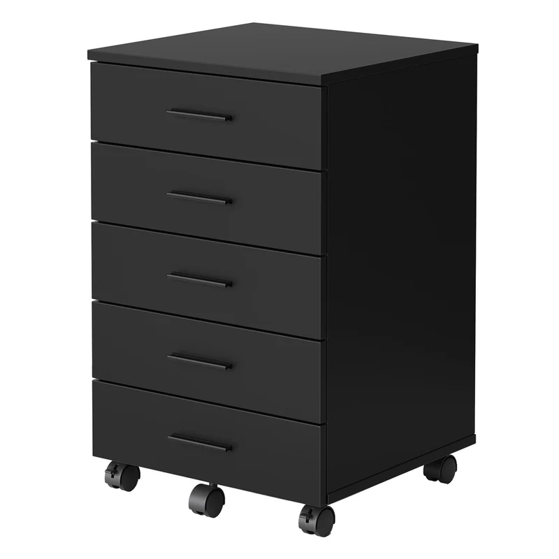 Mobiler Rollcontainer mit fünf Schubladen