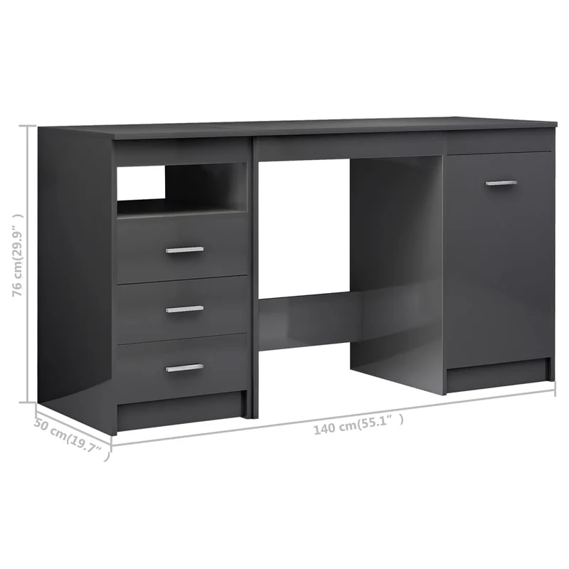 Eleganter Schreibtisch mit viel Stauraum, 140 x 50cm