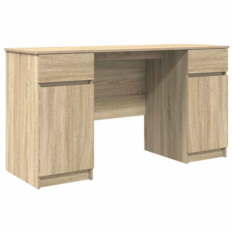 Großer Schreibtisch mit Schubladen und Türen, 140 cm