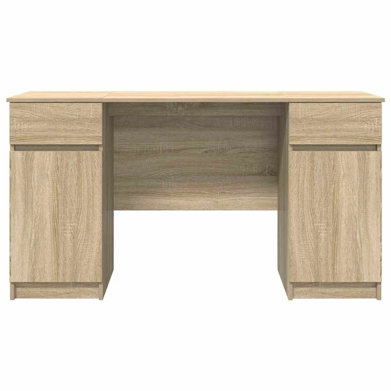 Großer Schreibtisch mit Schubladen und Türen, 140 cm