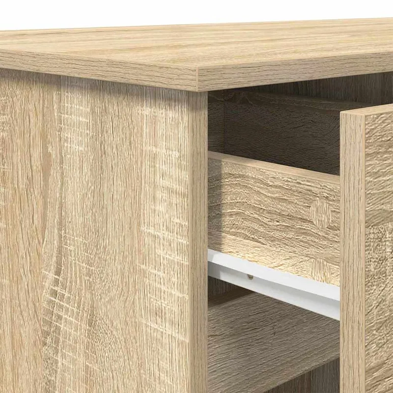 Großer Schreibtisch mit Schubladen und Türen, 140 cm