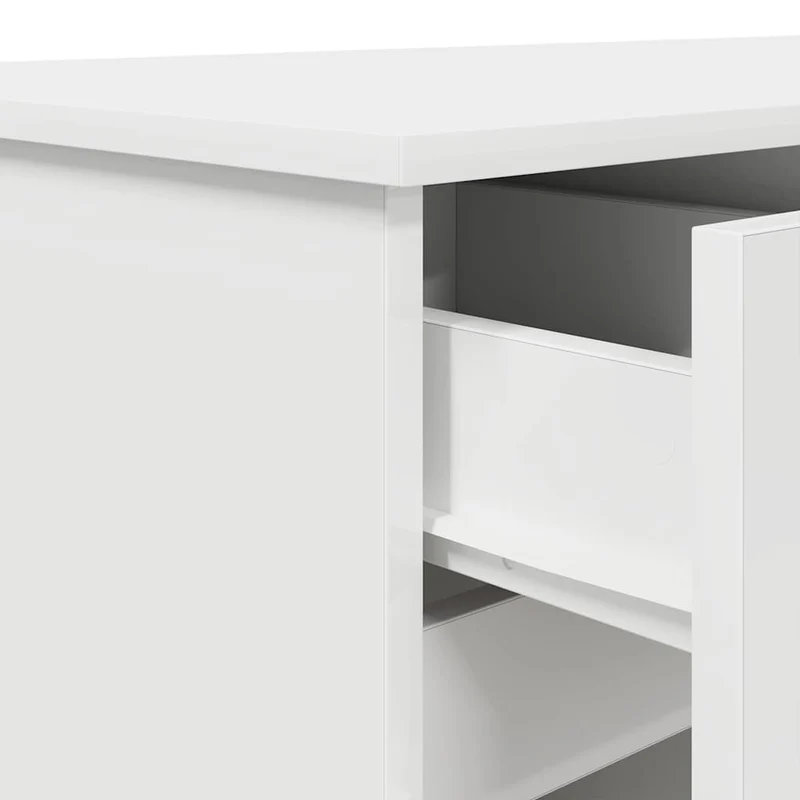 Großer Schreibtisch mit Schubladen und Türen, 140 cm