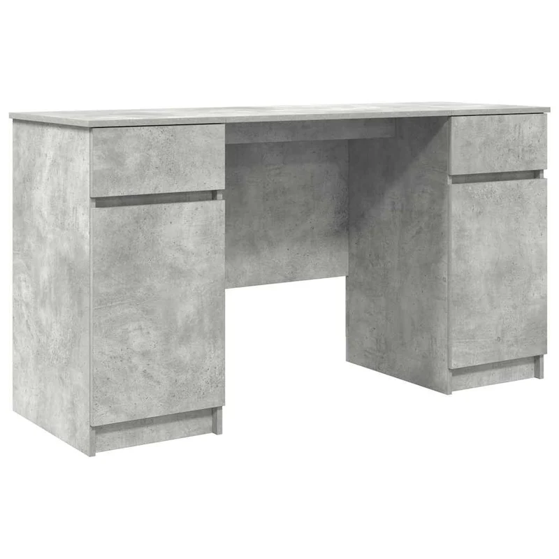 Großer Schreibtisch mit Schubladen und Türen, 140 cm