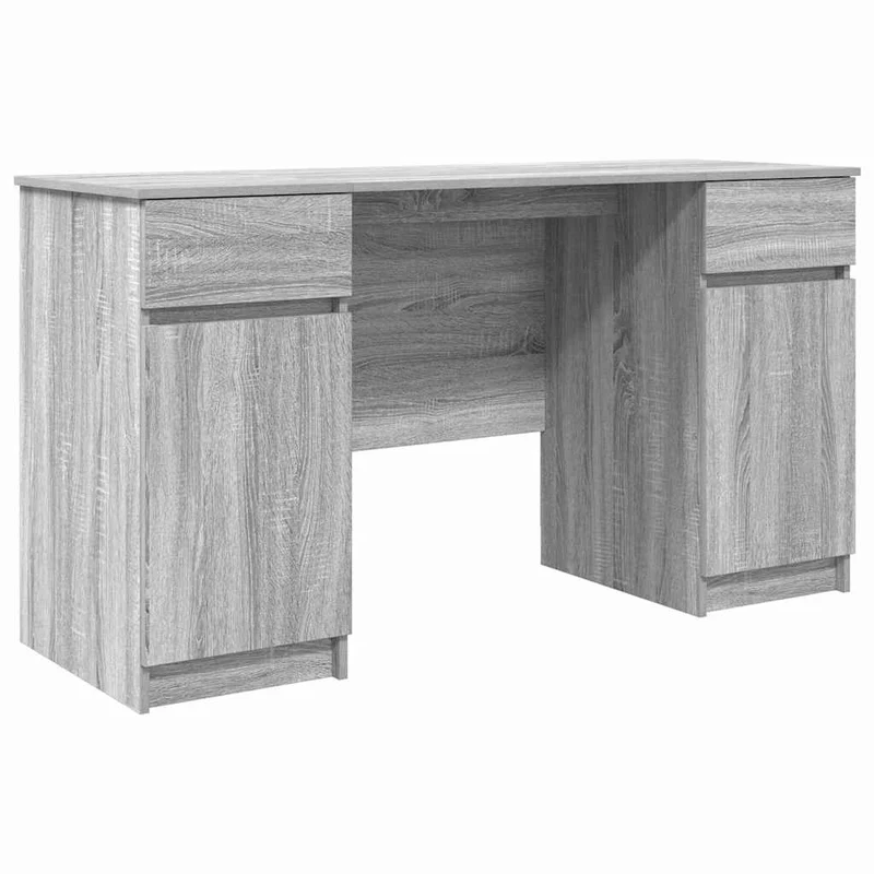 Großer Schreibtisch mit Schubladen und Türen, 140 cm