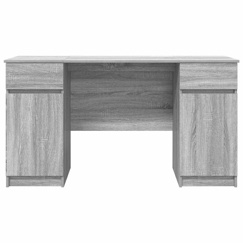 Großer Schreibtisch mit Schubladen und Türen, 140 cm