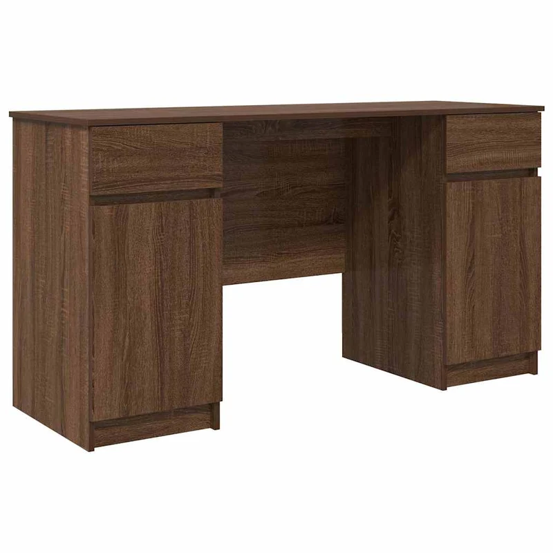 Großer Schreibtisch mit Schubladen und Türen, 140 cm