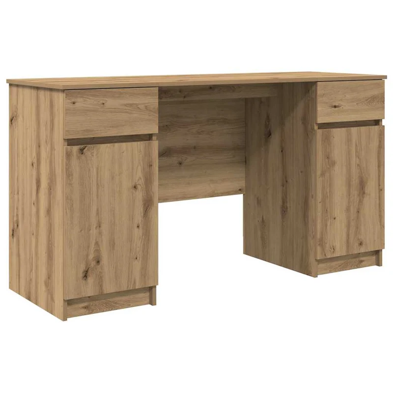 Großer Schreibtisch mit Schubladen und Türen, 140 cm