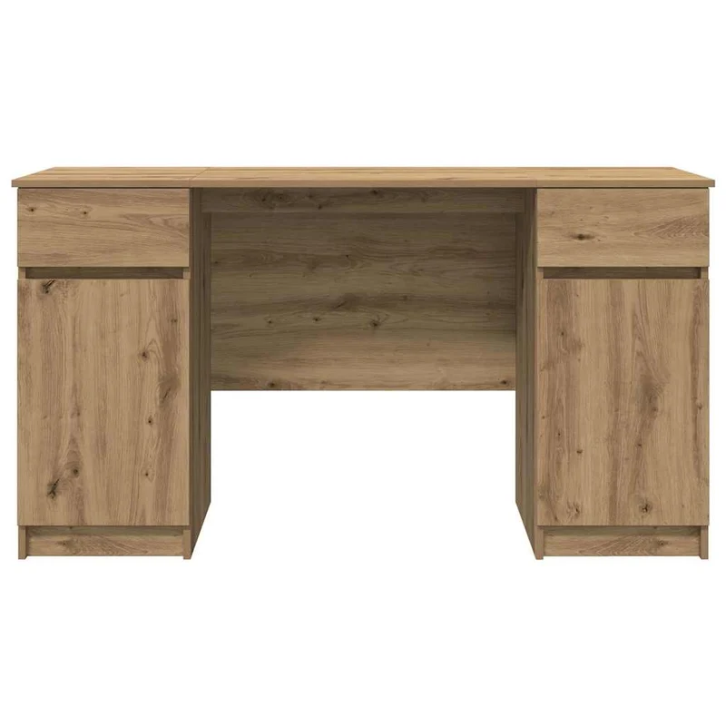 Großer Schreibtisch mit Schubladen und Türen, 140 cm