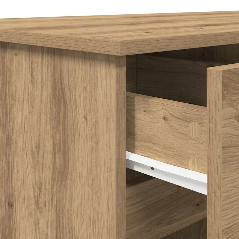Großer Schreibtisch mit Schubladen und Türen, 140 cm