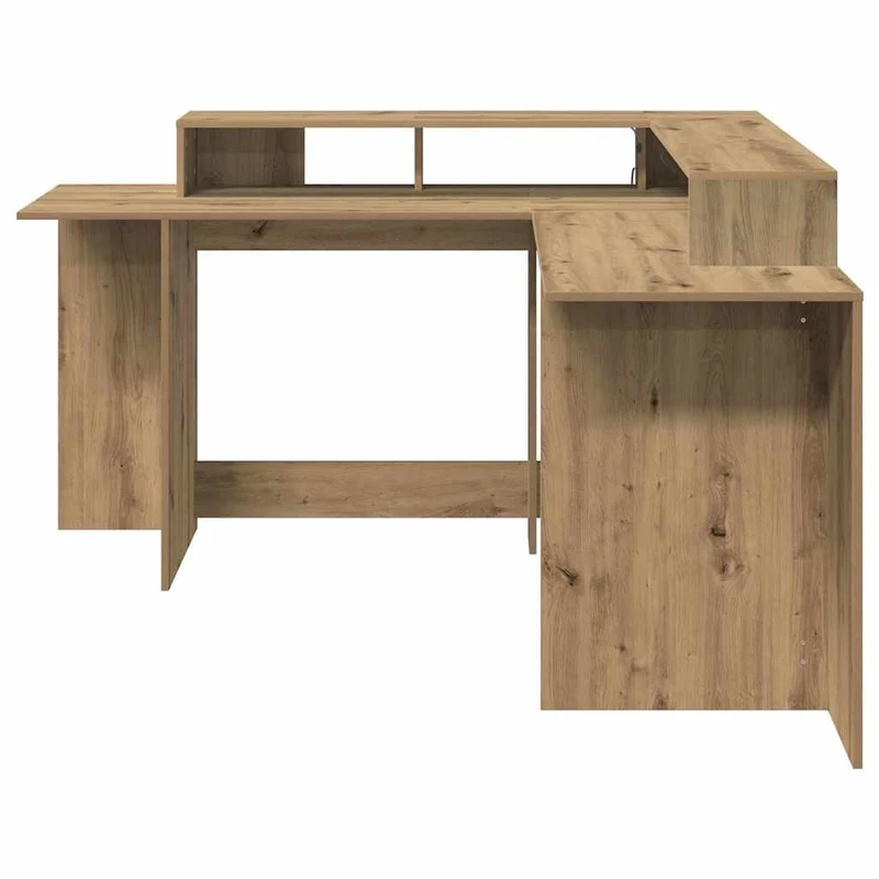 Praktischer LED-beleuchteter Eck-Schreibtisch, 152 cm