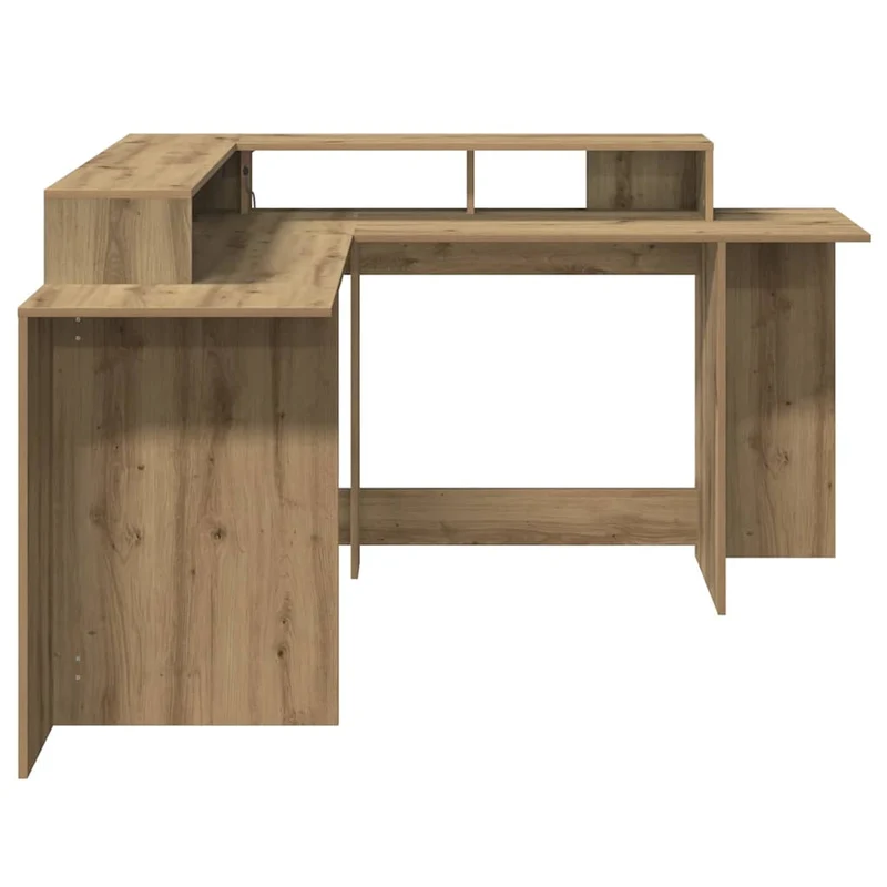 Praktischer LED-beleuchteter Eck-Schreibtisch, 152 cm