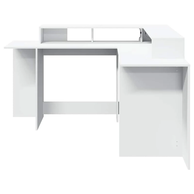 Praktischer LED-beleuchteter Eck-Schreibtisch, 152 cm