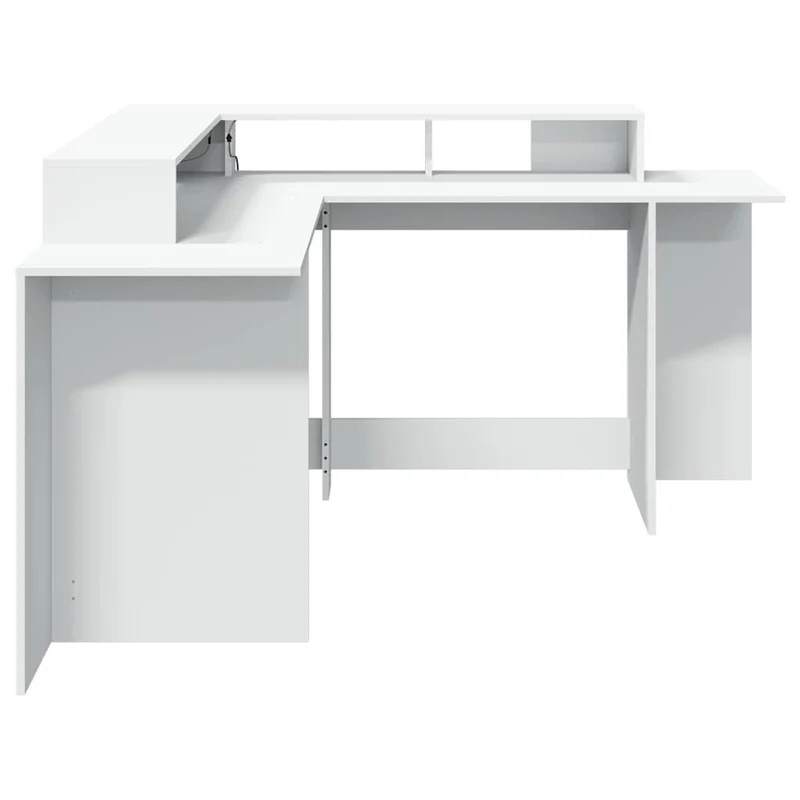 Praktischer LED-beleuchteter Eck-Schreibtisch, 152 cm