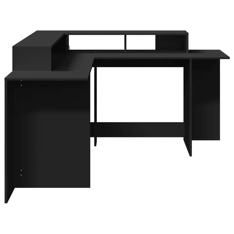 Praktischer LED-beleuchteter Eck-Schreibtisch, 152 cm