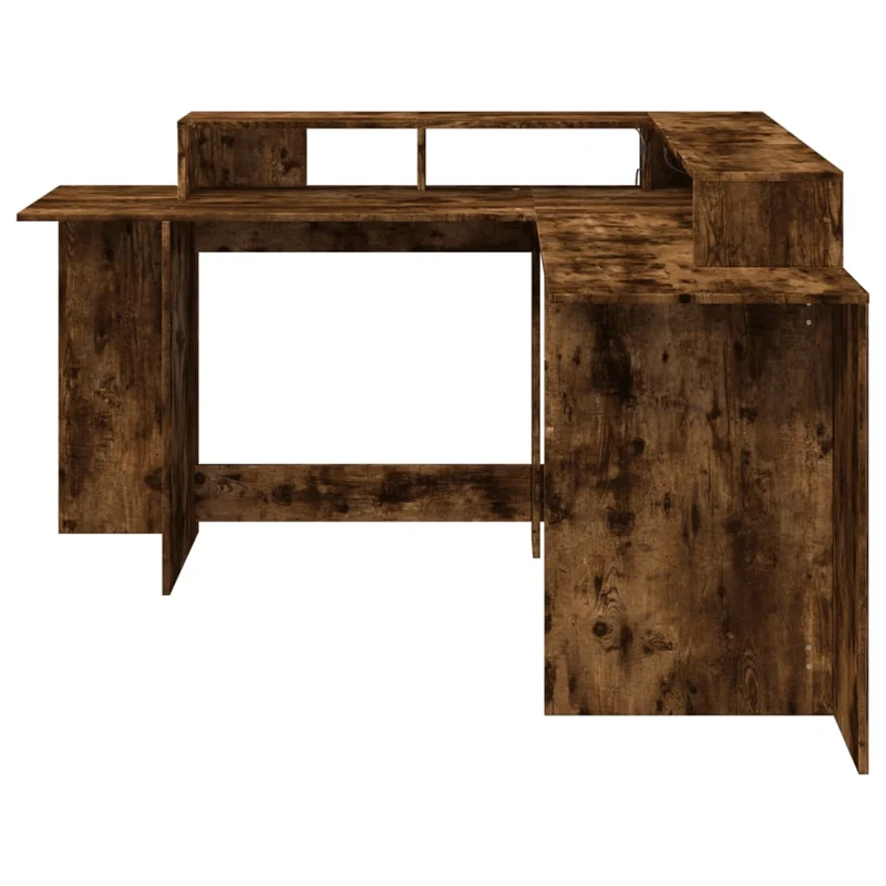 Praktischer LED-beleuchteter Eck-Schreibtisch, 152 cm