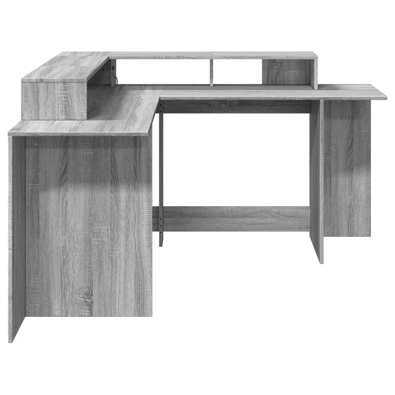 Praktischer LED-beleuchteter Eck-Schreibtisch, 152 cm