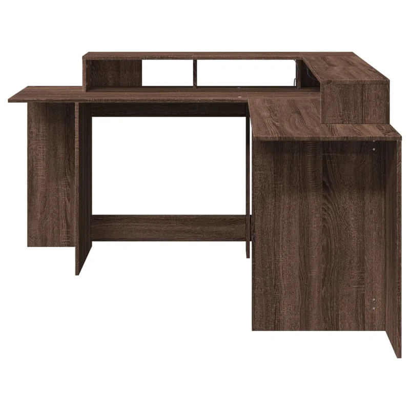 Praktischer LED-beleuchteter Eck-Schreibtisch, 152 cm