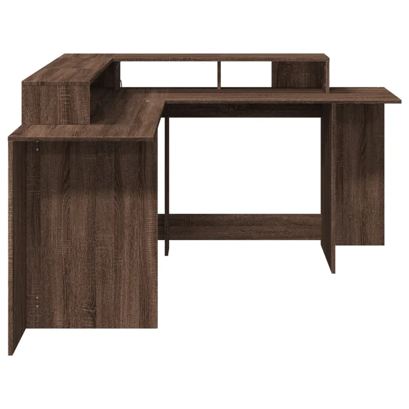 Praktischer LED-beleuchteter Eck-Schreibtisch, 152 cm
