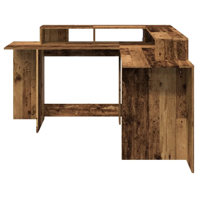 Praktischer LED-beleuchteter Eck-Schreibtisch, 152 cm