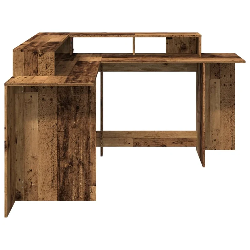 Praktischer LED-beleuchteter Eck-Schreibtisch, 152 cm