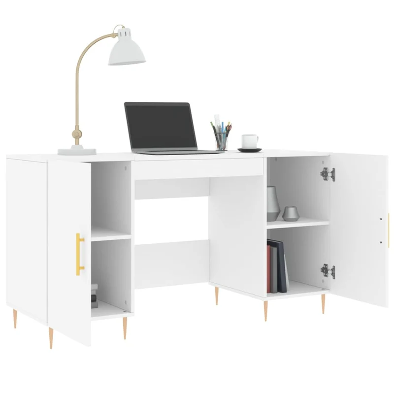 Großer Schreibtisch mit viel Stauraum fürs Homeoffice