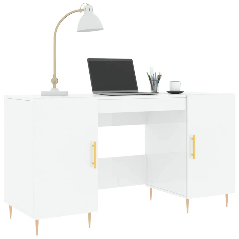 Großer Schreibtisch mit viel Stauraum fürs Homeoffice
