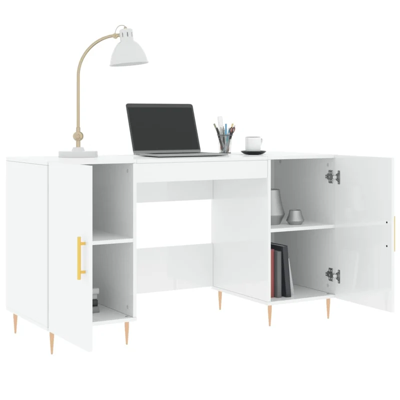 Großer Schreibtisch mit viel Stauraum fürs Homeoffice