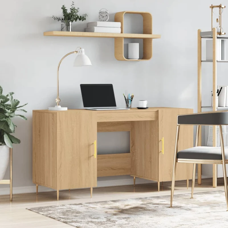 Großer Schreibtisch mit viel Stauraum fürs Homeoffice