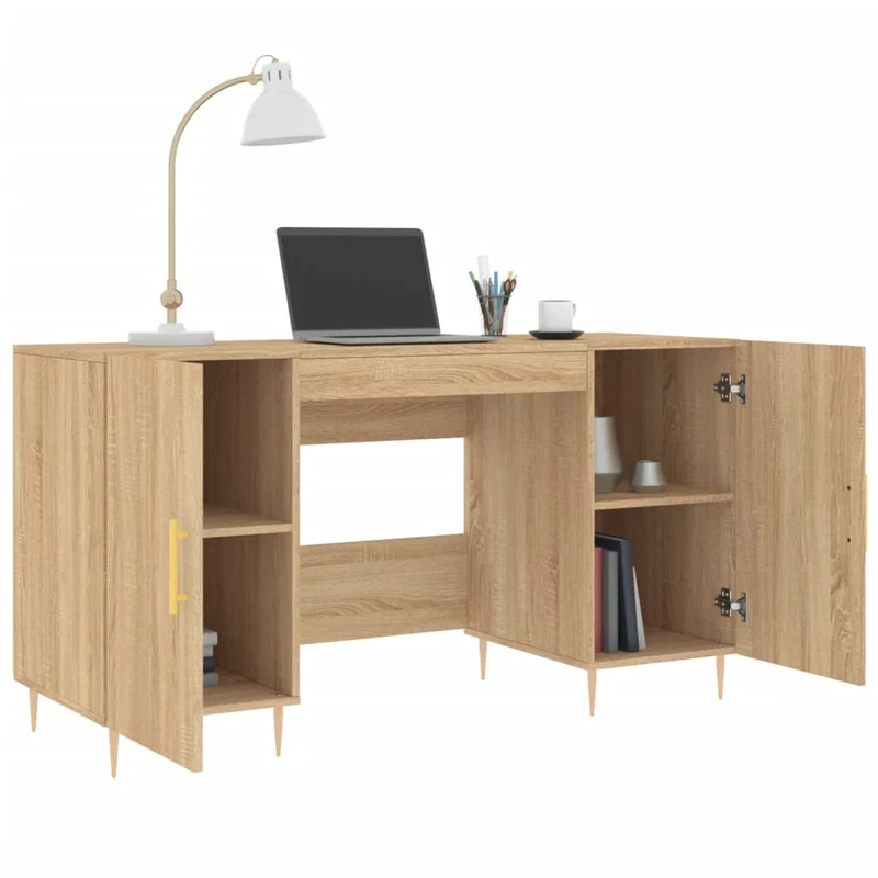 Großer Schreibtisch mit viel Stauraum fürs Homeoffice