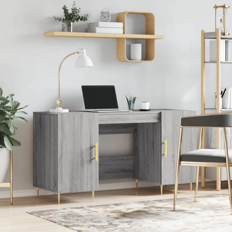 Großer Schreibtisch mit viel Stauraum fürs Homeoffice