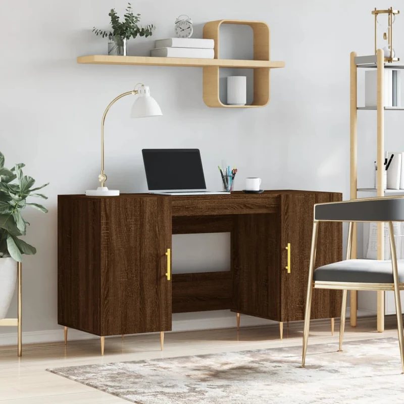 Großer Schreibtisch mit viel Stauraum fürs Homeoffice