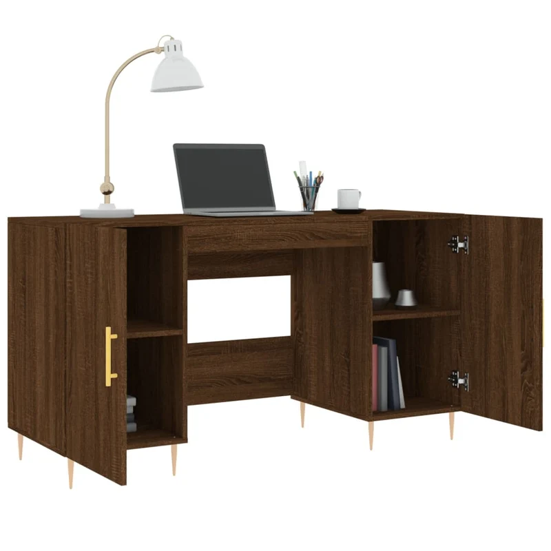 Großer Schreibtisch mit viel Stauraum fürs Homeoffice