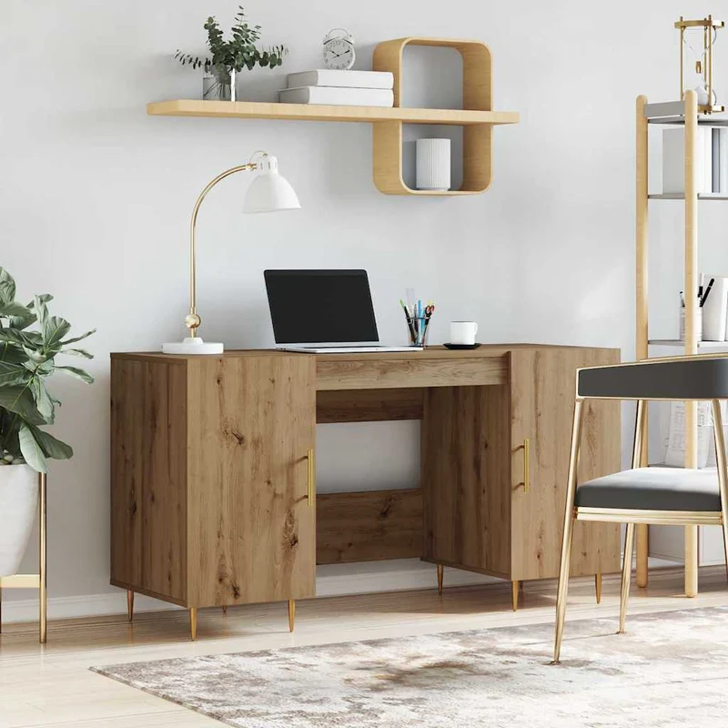Großer Schreibtisch mit viel Stauraum fürs Homeoffice