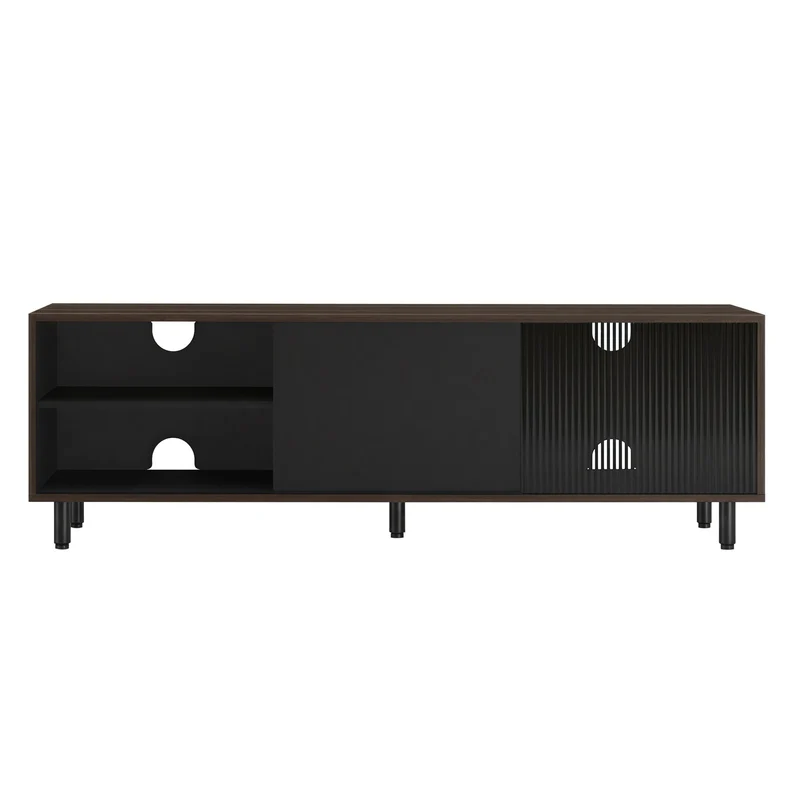 TV-Schrank superschnelle Montage modern aschbraun-tintenschwarz