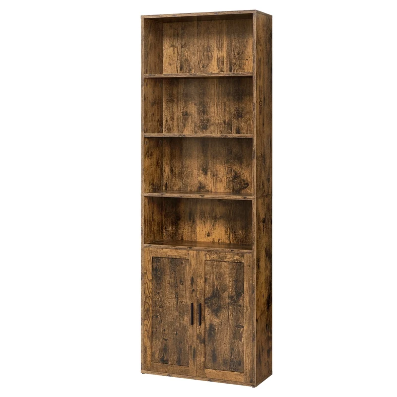 Custos Collection - Hohes Bücherregal mit Tür aus Holz