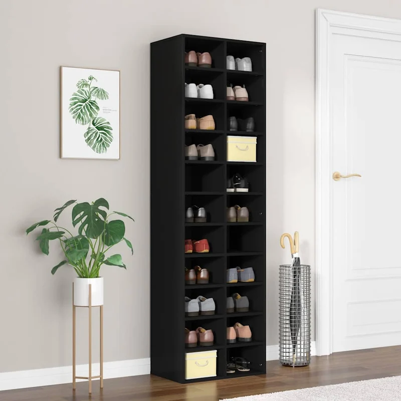 Hohes Schuhregal mit 22 Einzelfächern für mehr Ordnung