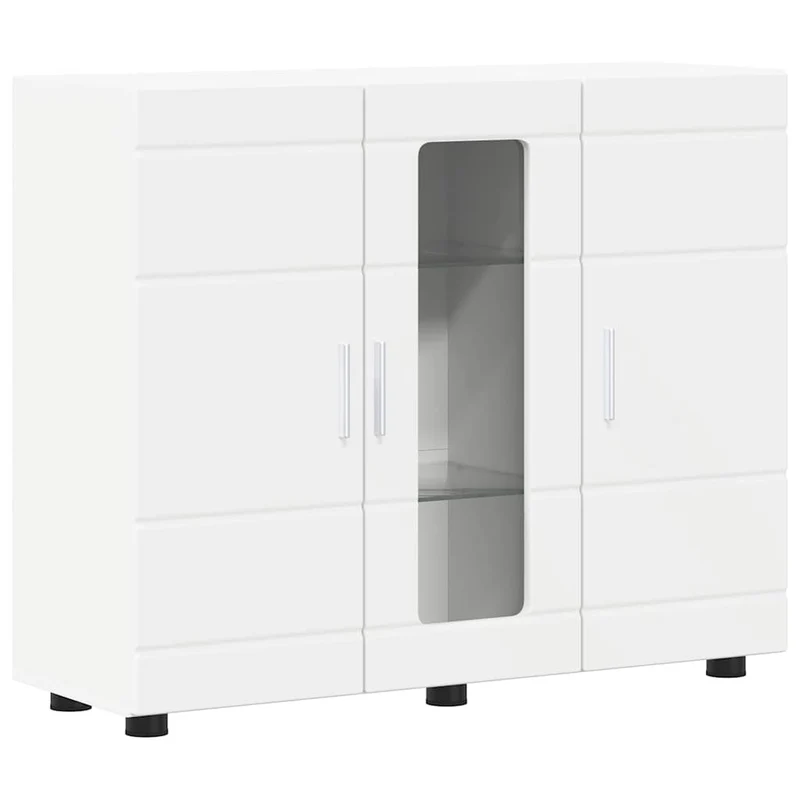 Moderne Anrichte mit 2 geschlossenen und einer Glastür