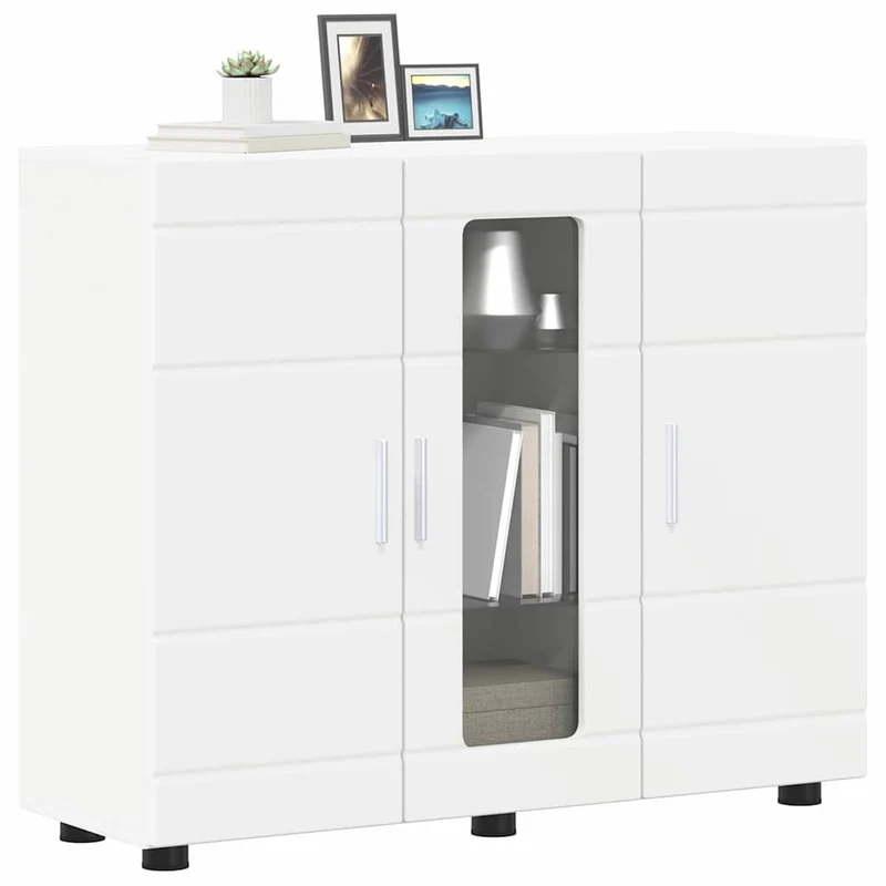 Moderne Anrichte mit 2 geschlossenen und einer Glastür