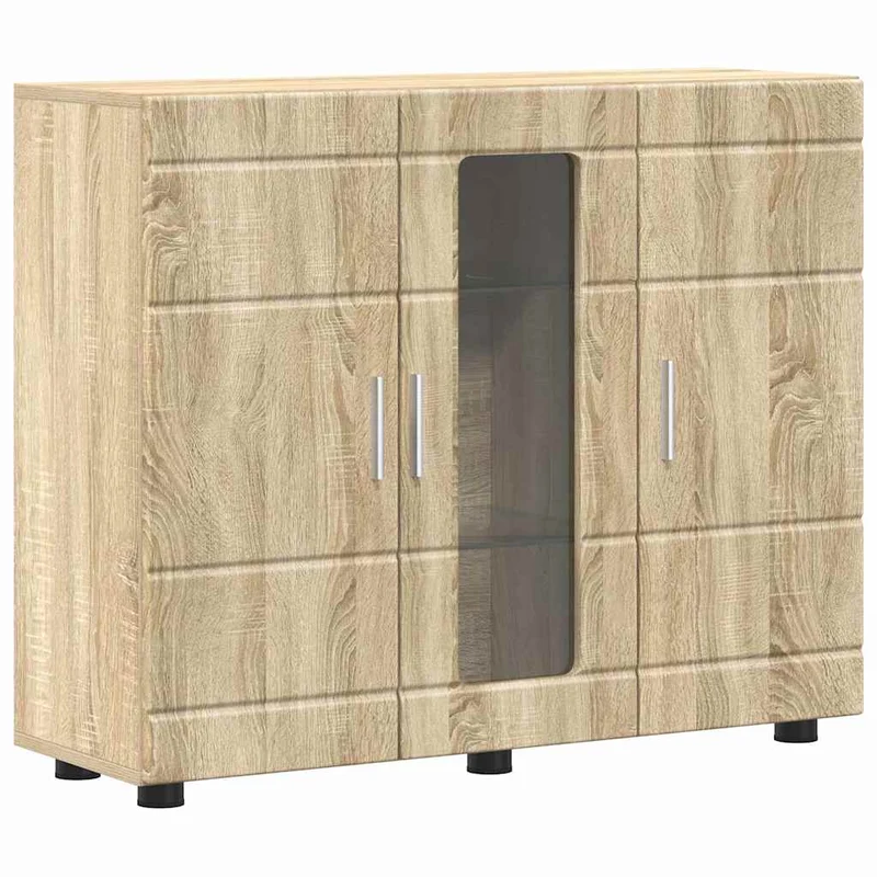 Moderne Anrichte mit 2 geschlossenen und einer Glastür