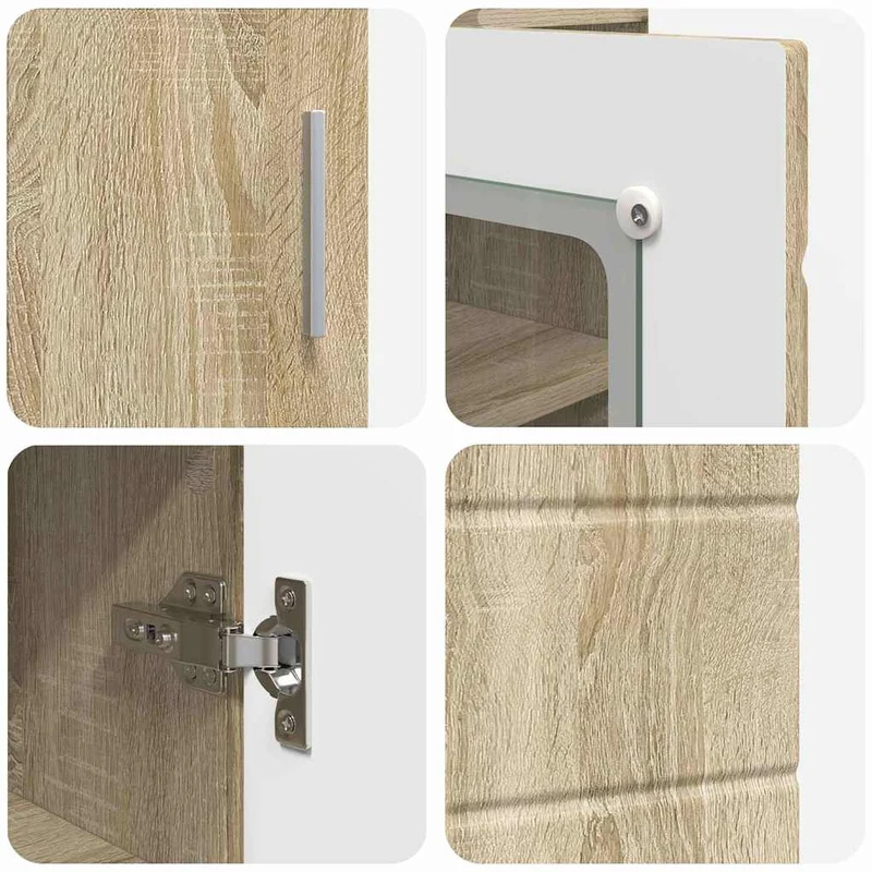 Moderne Anrichte mit 2 geschlossenen und einer Glastür