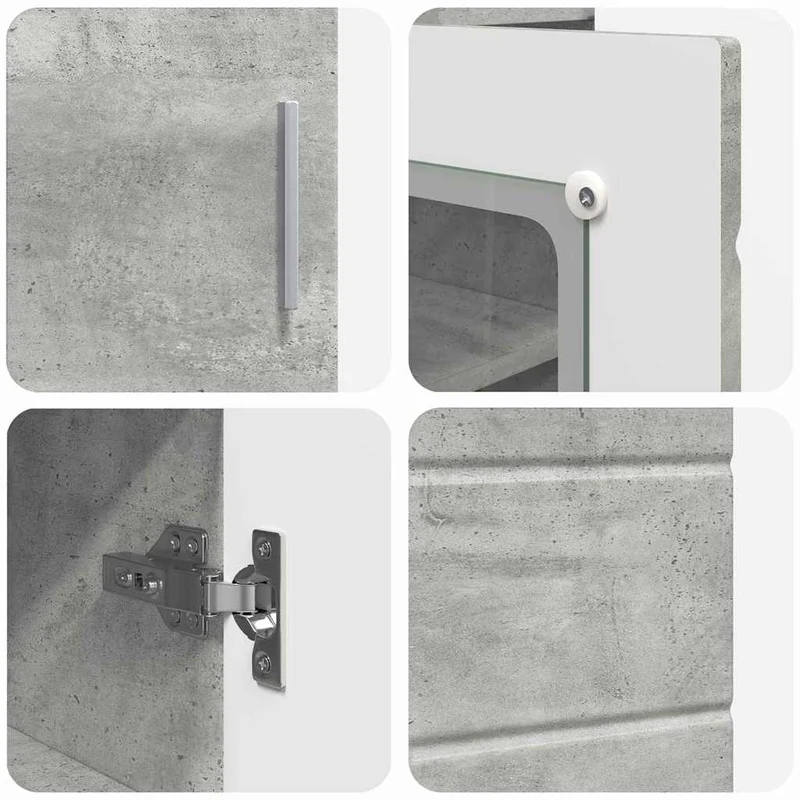 Moderne Anrichte mit 2 geschlossenen und einer Glastür