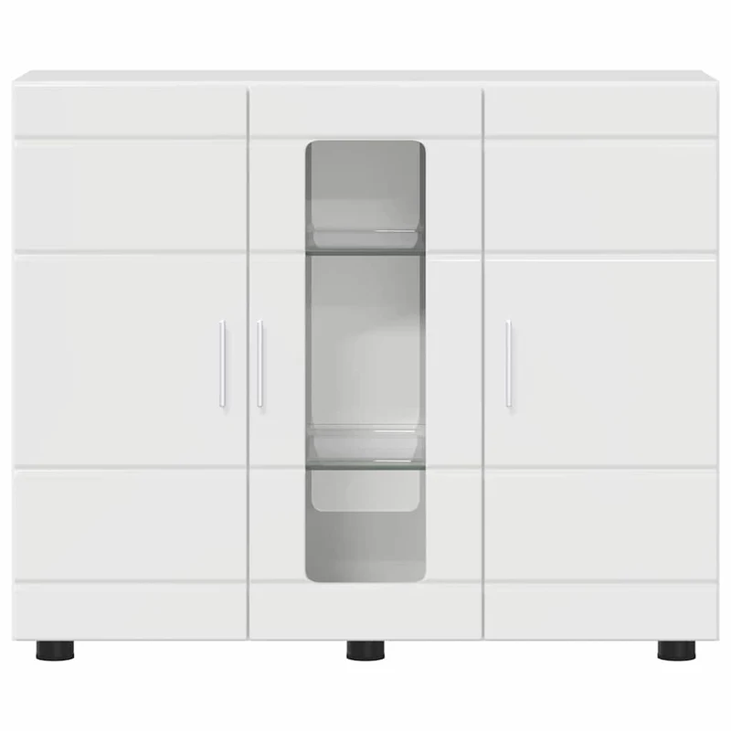 Moderne Anrichte mit 2 geschlossenen und einer Glastür