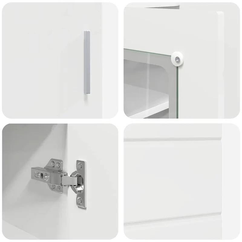 Moderne Anrichte mit 2 geschlossenen und einer Glastür