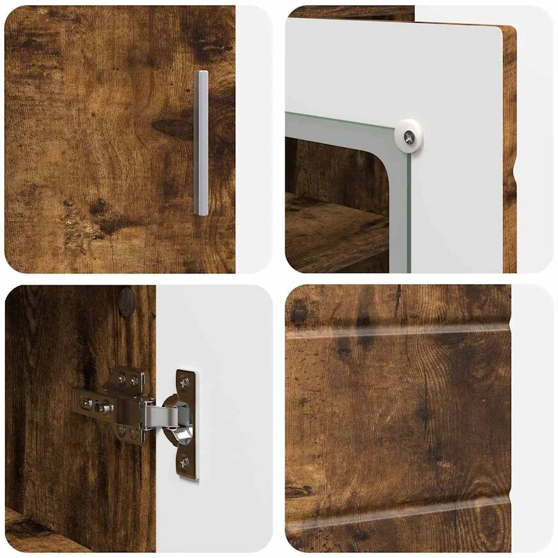 Moderne Anrichte mit 2 geschlossenen und einer Glastür